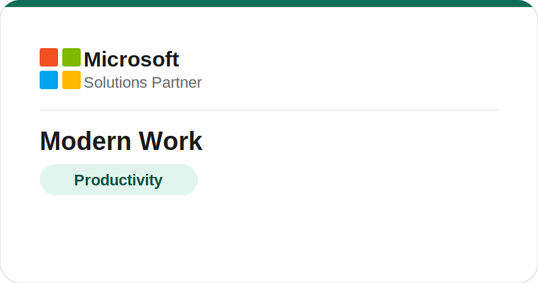 Microsoft Solutions Partner, Modern Work (Enterprise)
