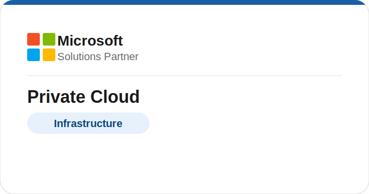 Microsoft Solutions Partner, Private Cloud